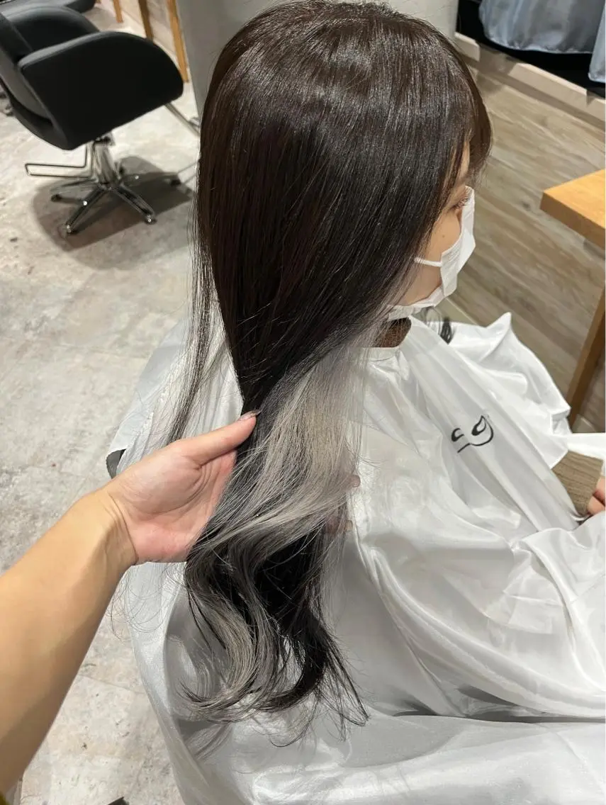 ロング カラー ブリーチ ヘアカラー トリートメント 店長 濱口 花菜 美髪整形のヘアスタイル
