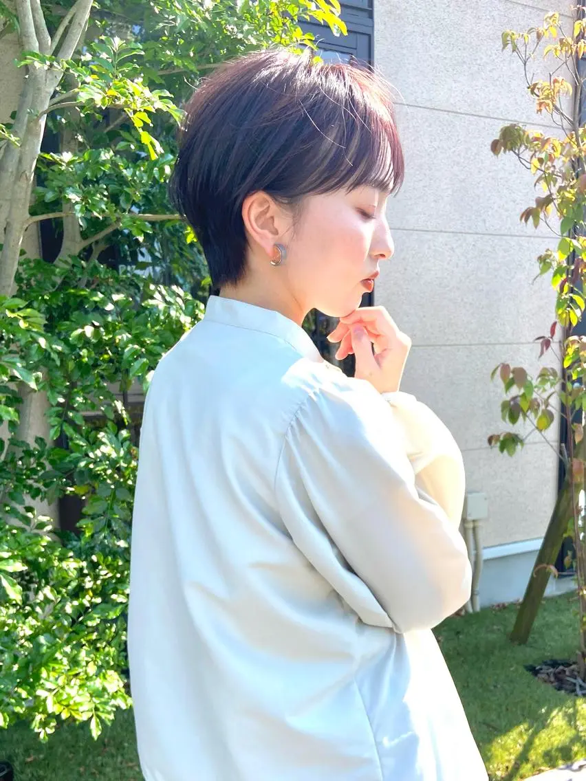 ショート カット ヘアカラー パーマ ショートヘア特化 石附隼士のヘアスタイル