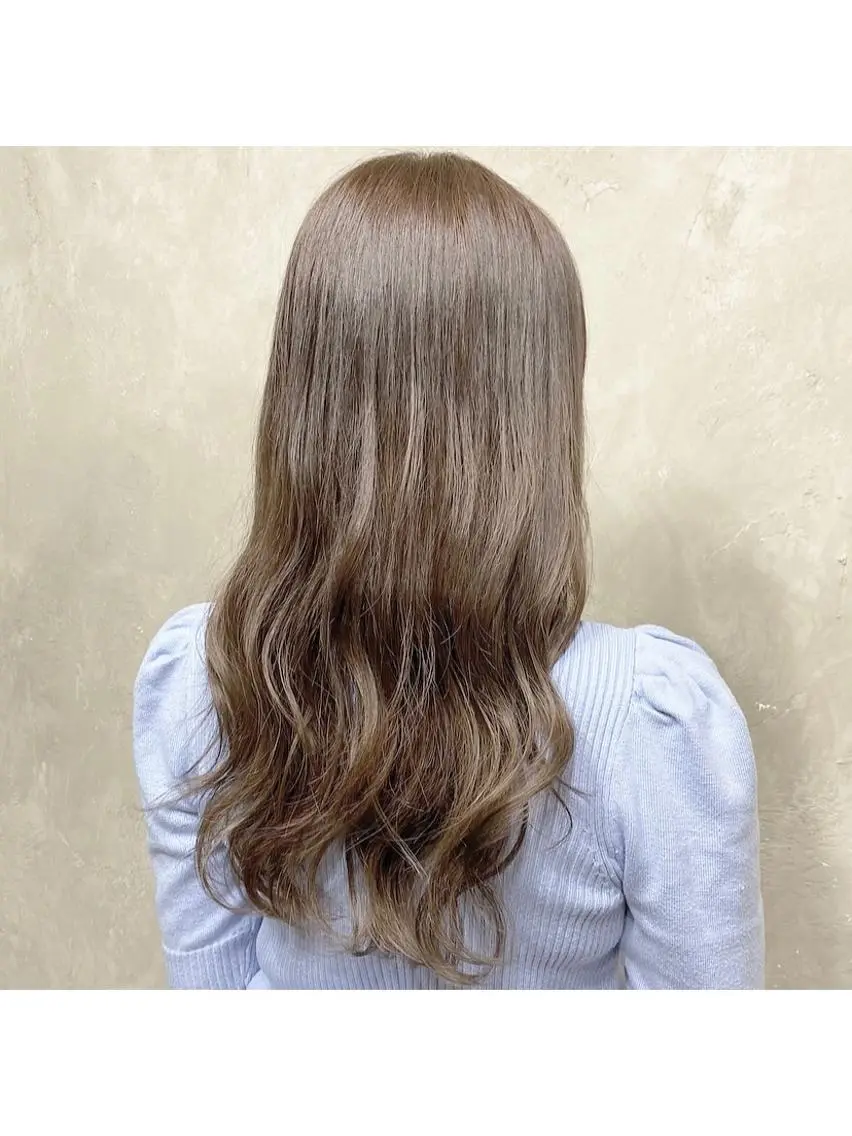 ロング カラー パーマ ヘアアレンジ メンズ キッズ マツエク・マツパ ベージュカラー 透明感カラー ナチュラル ヘアカラー トリートメント 艶ピンク*ヘアセット 🌙shioriのヘアスタイル