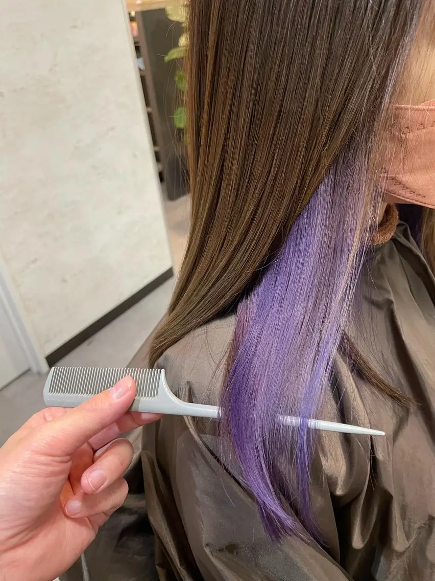 ロング カラー インナーカラー カット ヘアカラー 👑髪質改善カラー 中垣斗希のヘアスタイル