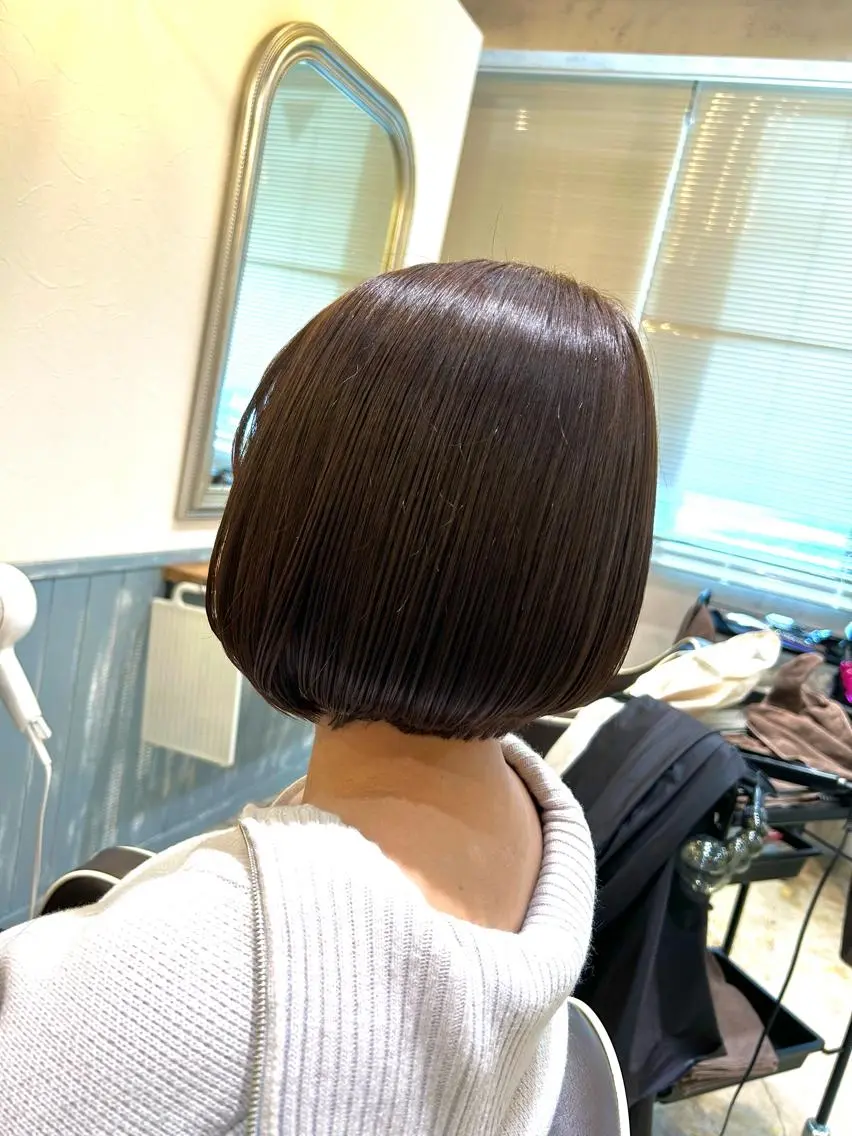 ショート カラー ブラウンカラー オリーブブラウン key5階 イソムラのヘアスタイル