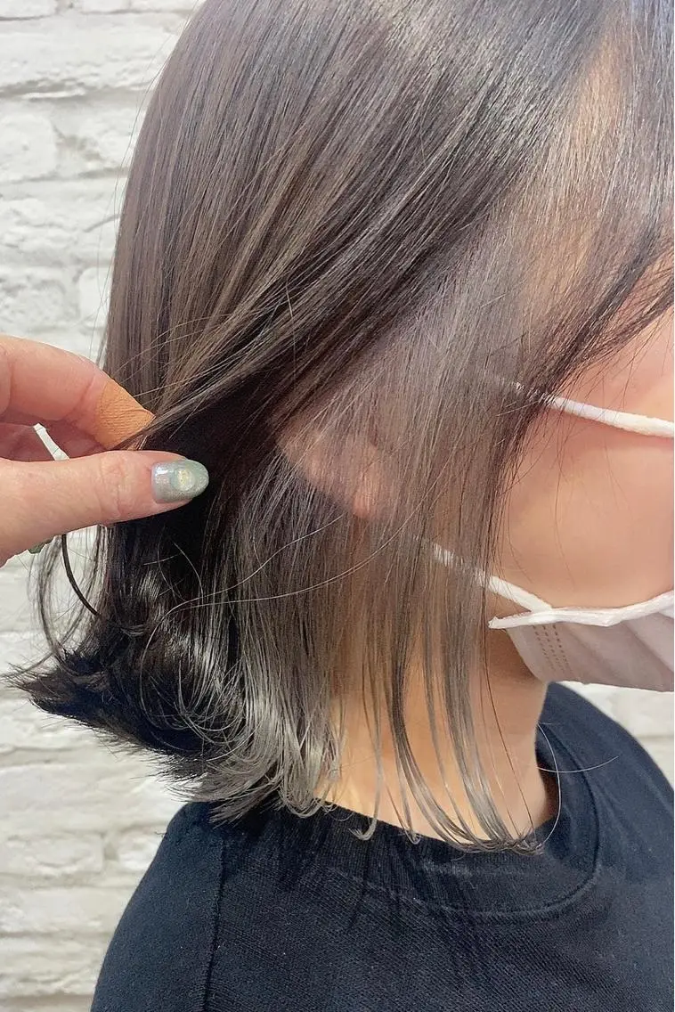 ミディアム カラー カット マンツーマンサロン 🤍Tanakaのヘアスタイル