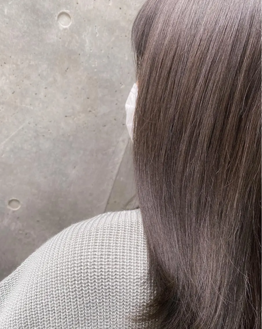 セミロング カラー ブリーチ グレージュ ブリーチなしカラー 愛されヘア♪ 大森春奈のヘアスタイル