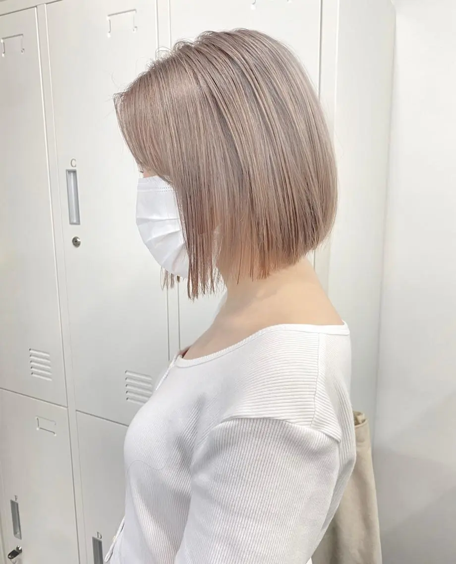 ショート カラー 似合わせベージュ 🍯ayumi🍯のヘアスタイル