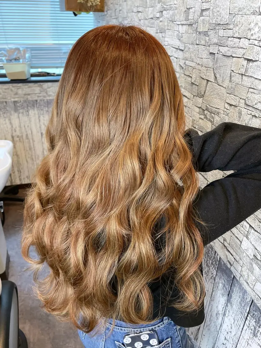 ロング カラー エクステ カット エクステ 最高級シールエクステ 💜Fave/あかねのヘアスタイル