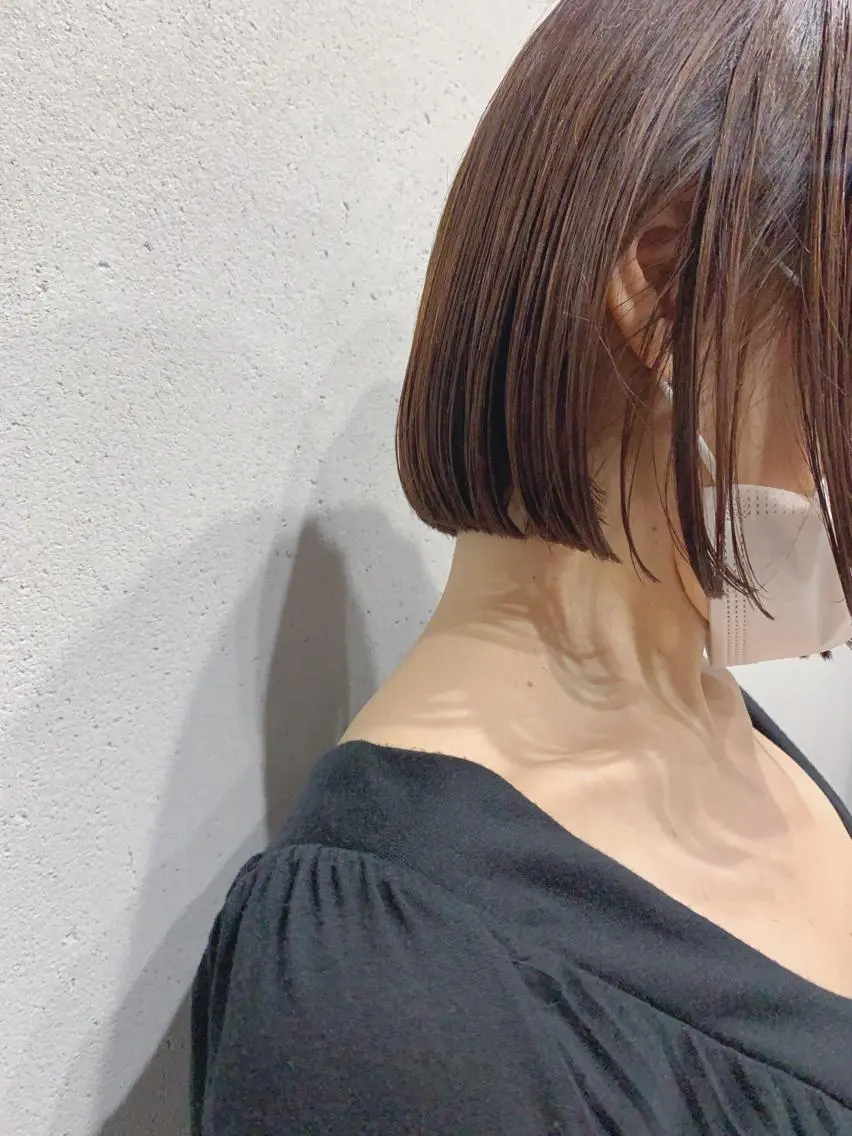 ショート カラー ボブパーマコテ巻き風 パーマNo1深江秀平のヘアスタイル