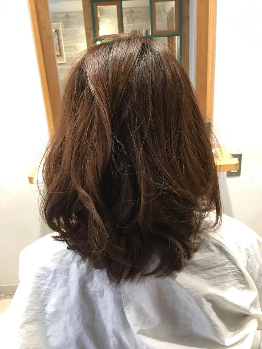 ミディアム ボブ 伸ばしかけ レイヤーカット TELA HAIR 幕張本郷店 千尋のヘアスタイル