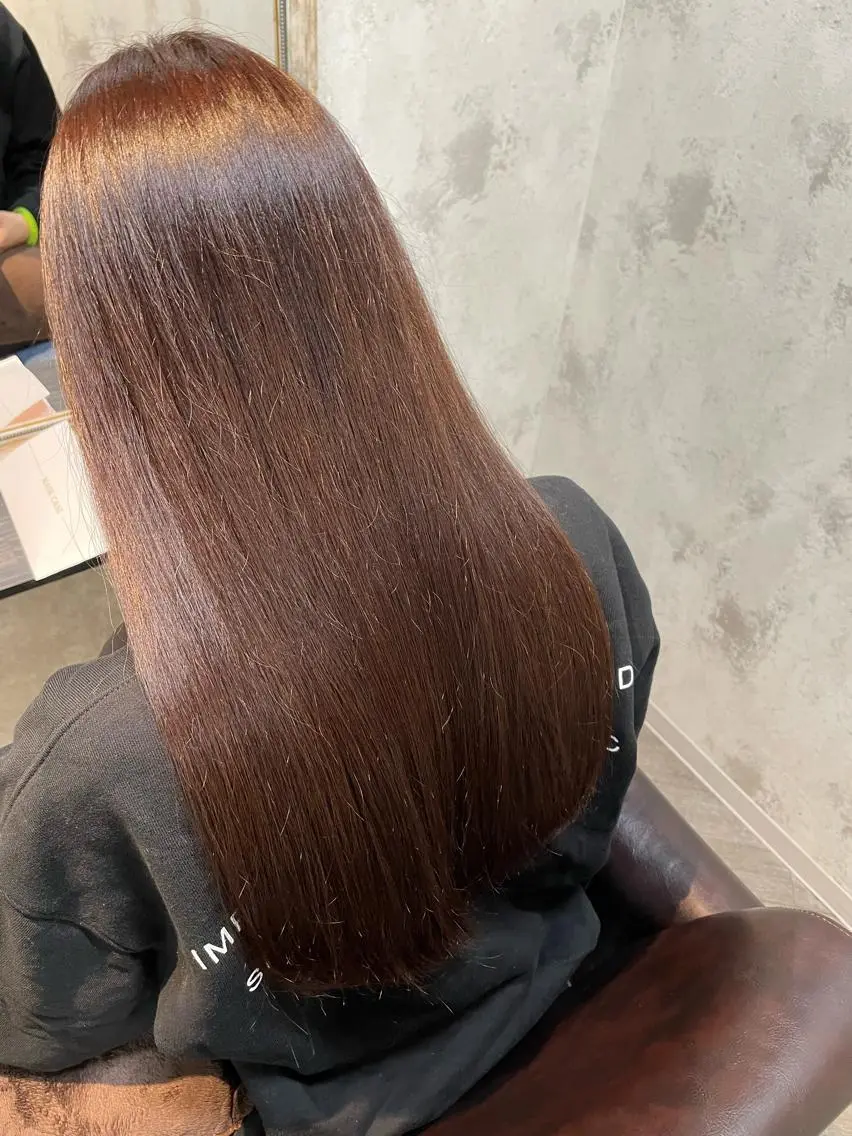 ロング カラー アッシュ 透明感カラー ヘアカラー トリートメント ヘッドスパ 髪質改善/縮毛矯正 アンナ🍊のヘアスタイル