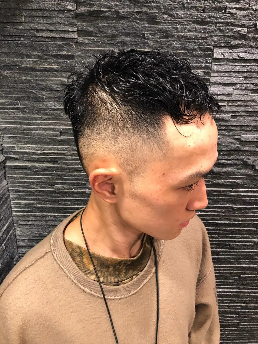ショート パーマ メンズ 木村 りきのヘアスタイル