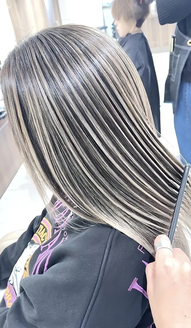 ロング カラー バレイヤージュ 髪質改善 レイヤーカット ヘアカラー トリートメント 大宮/バレイヤージュ 髪質改善/澤田隆誠のヘアスタイル