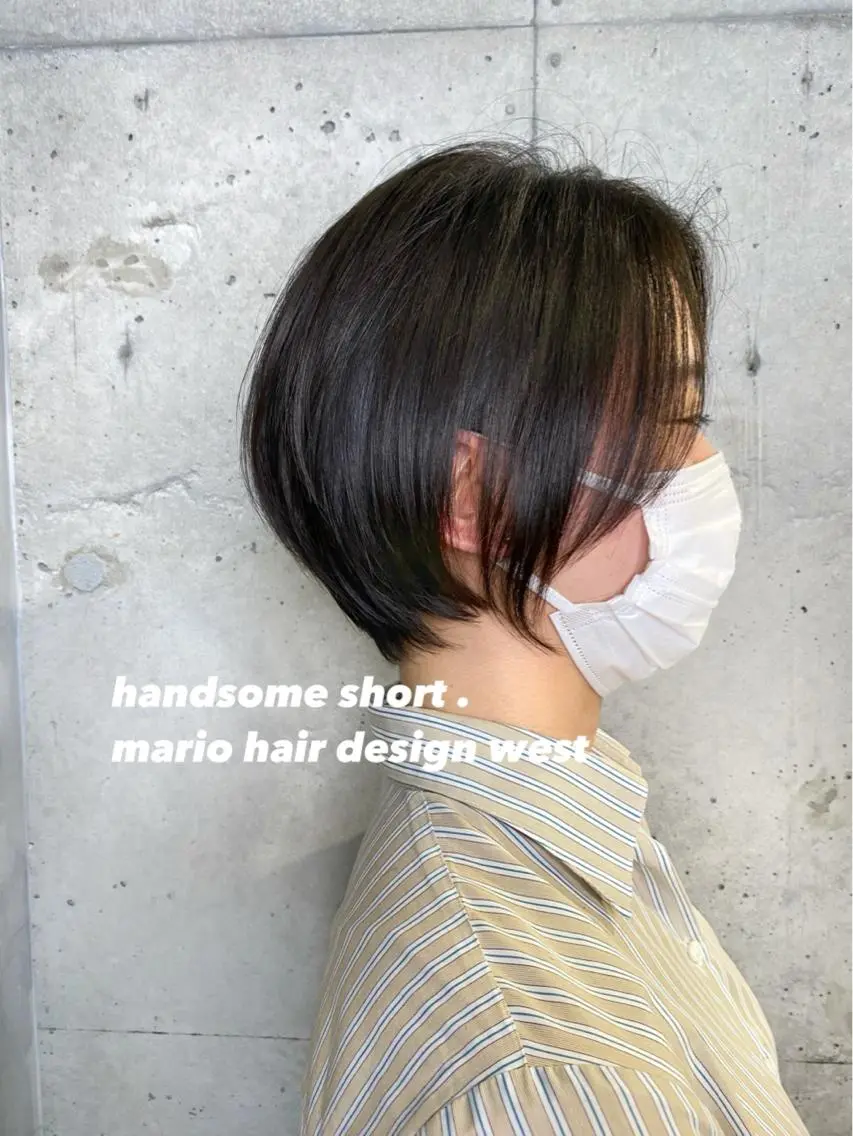 ショート ハンサムショート 丸みショート くびれヘア 学生 ショートヘア 竹嶌 健吾のヘアスタイル