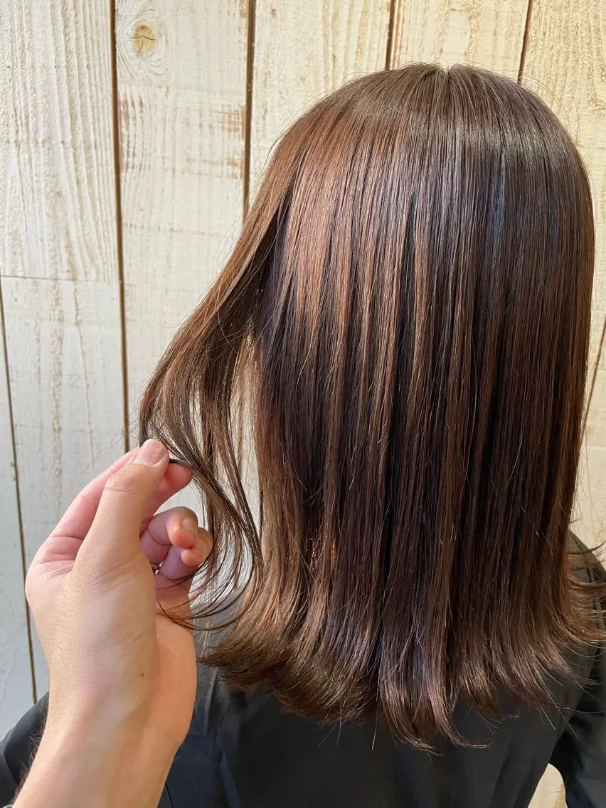 ミディアム カラー カット ヘアカラー トリートメント 福田 ジュンキのヘアスタイル