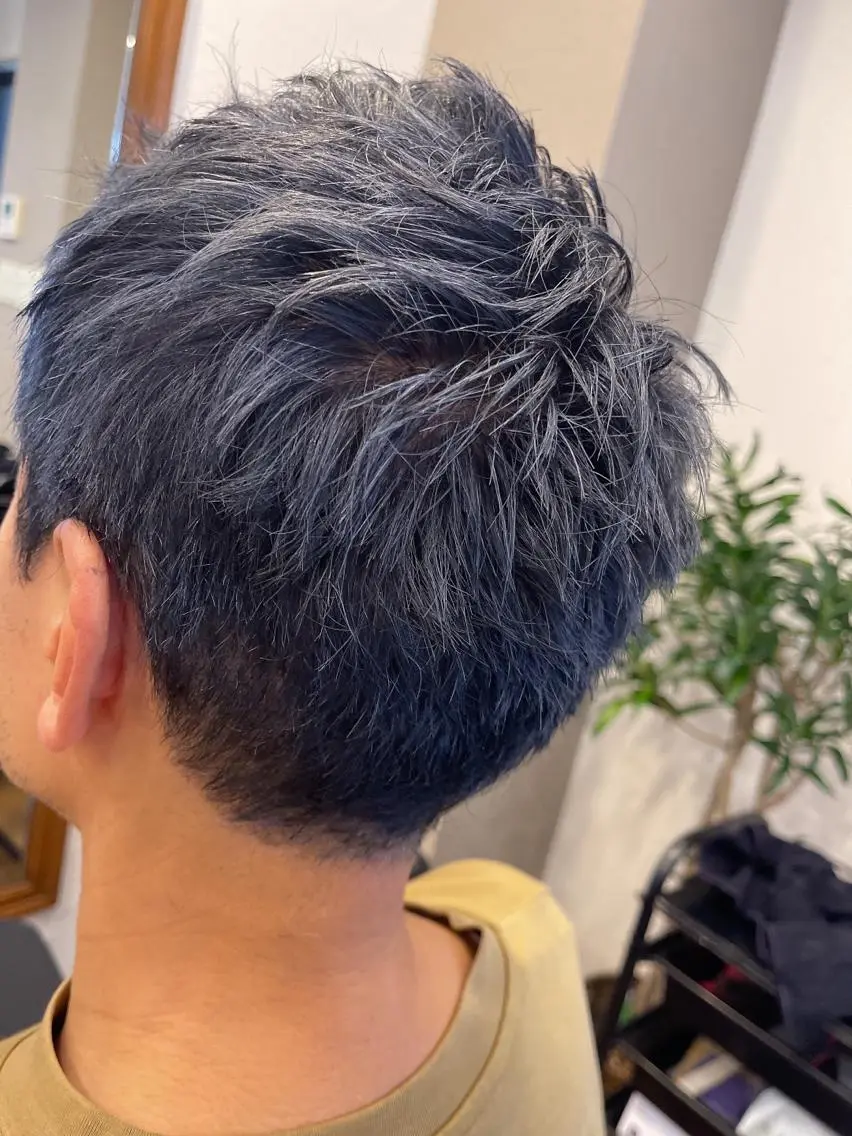 カラー メンズ シルバー 髪質改善/カラー 🖤🤍川島のヘアスタイル