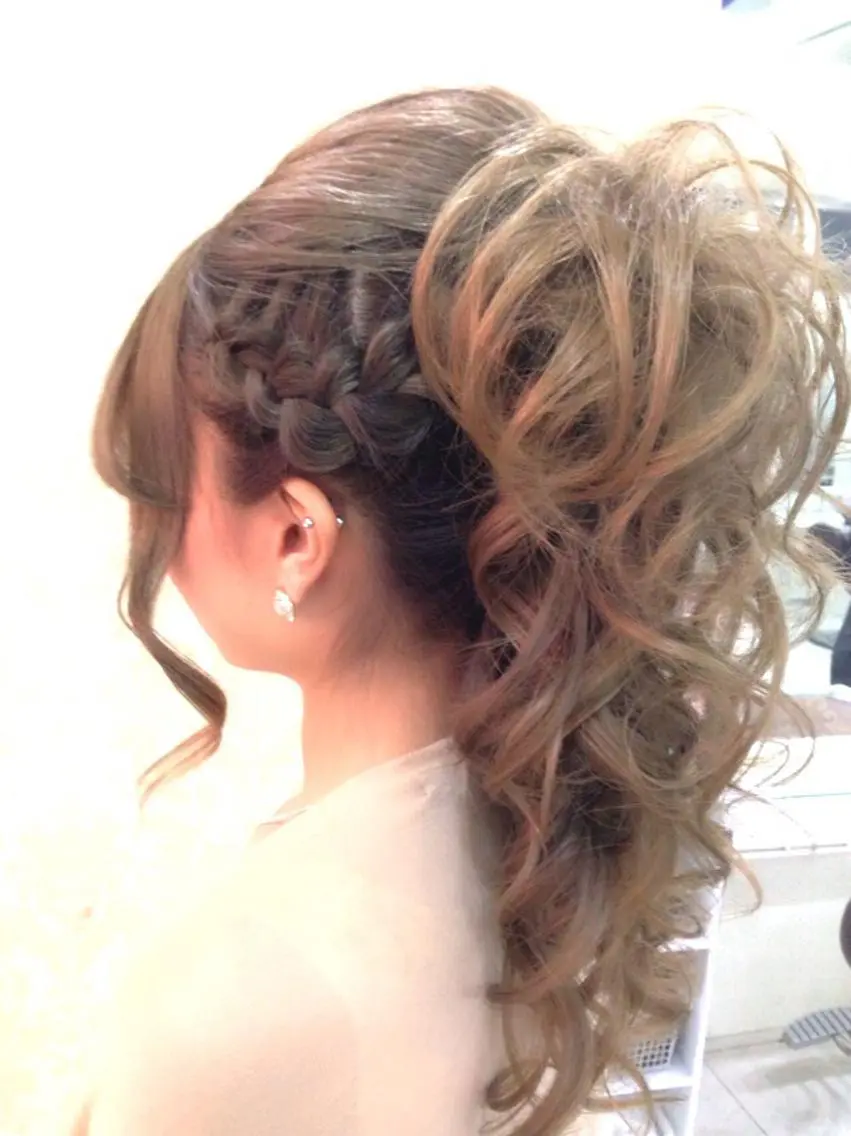 ヘアアレンジ ポニーテール 松本 かなこのマツエク・マツパデザイン