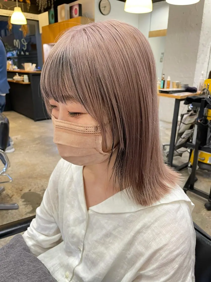 ミディアム カラー 🌿レイヤーボブ/パ ーマ🌿　木梨健太のヘアスタイル