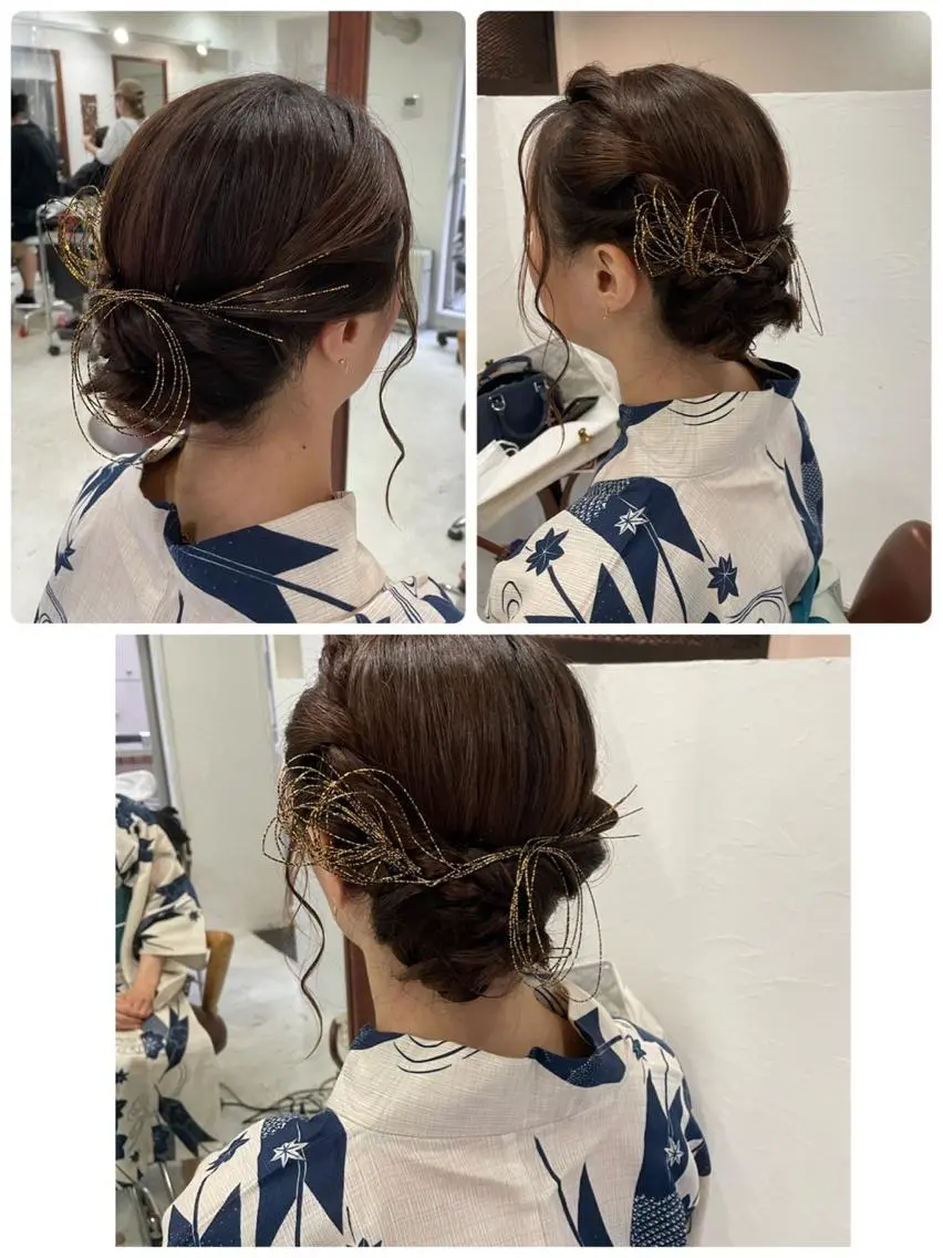 ヘアアレンジ 髪飾り 着付け HempBeauty 浅野アサミのヘアスタイル