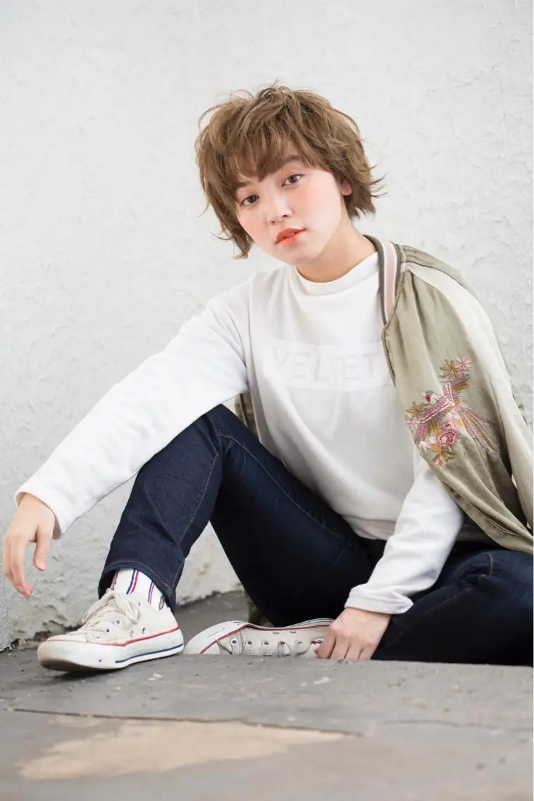 ショート カラー パーマ ショートヘア みうら ミウラのヘアスタイル
