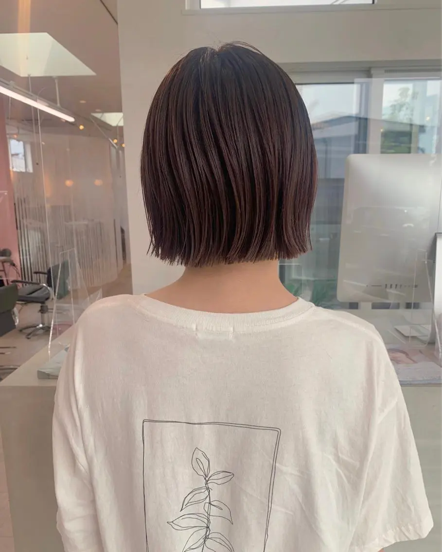 ショート カラー パープルカラー ボブ kitagawa mayuのヘアスタイル