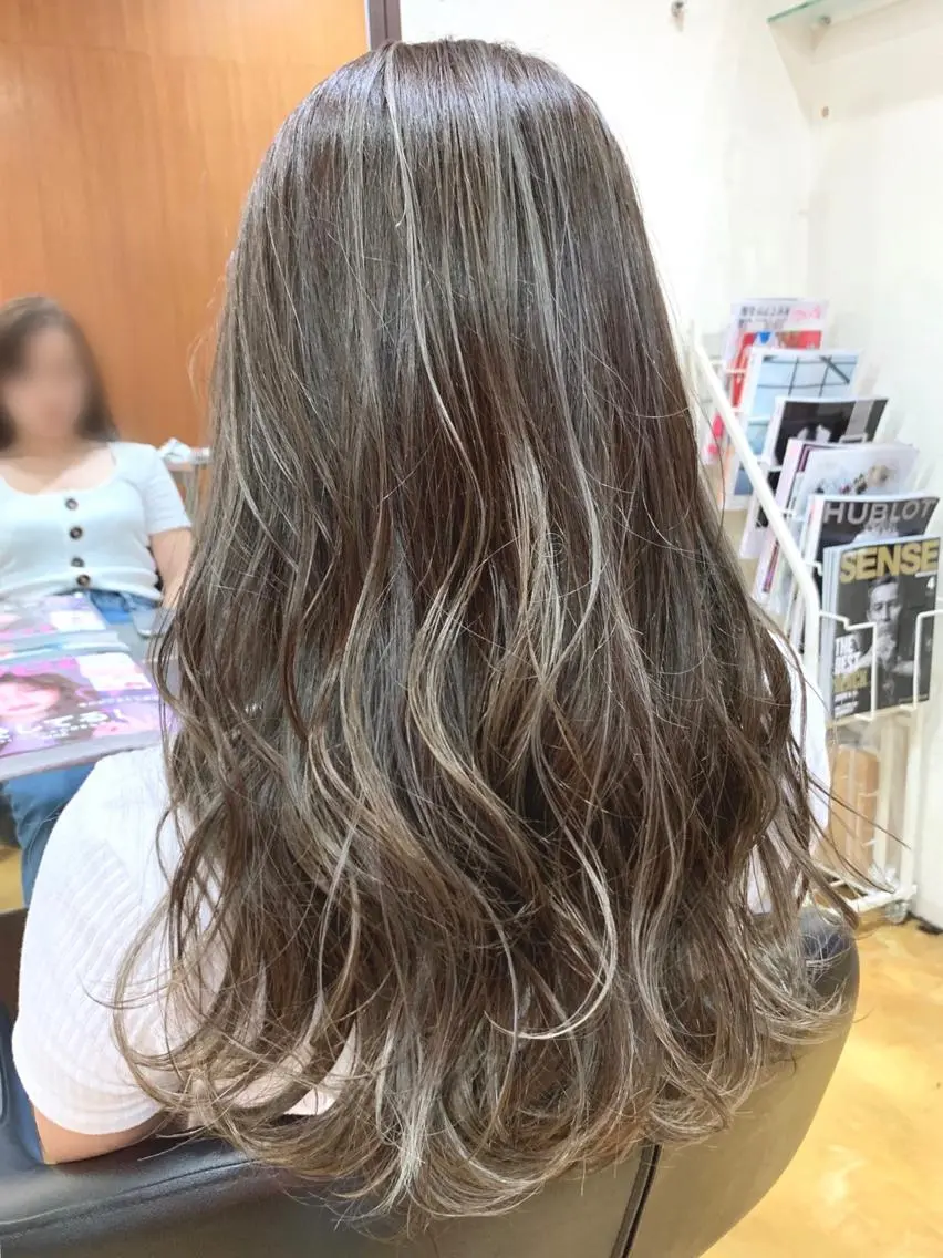 ロング カラー ヘアカラー 韓国レイヤーカット★ 小林大樹のヘアスタイル
