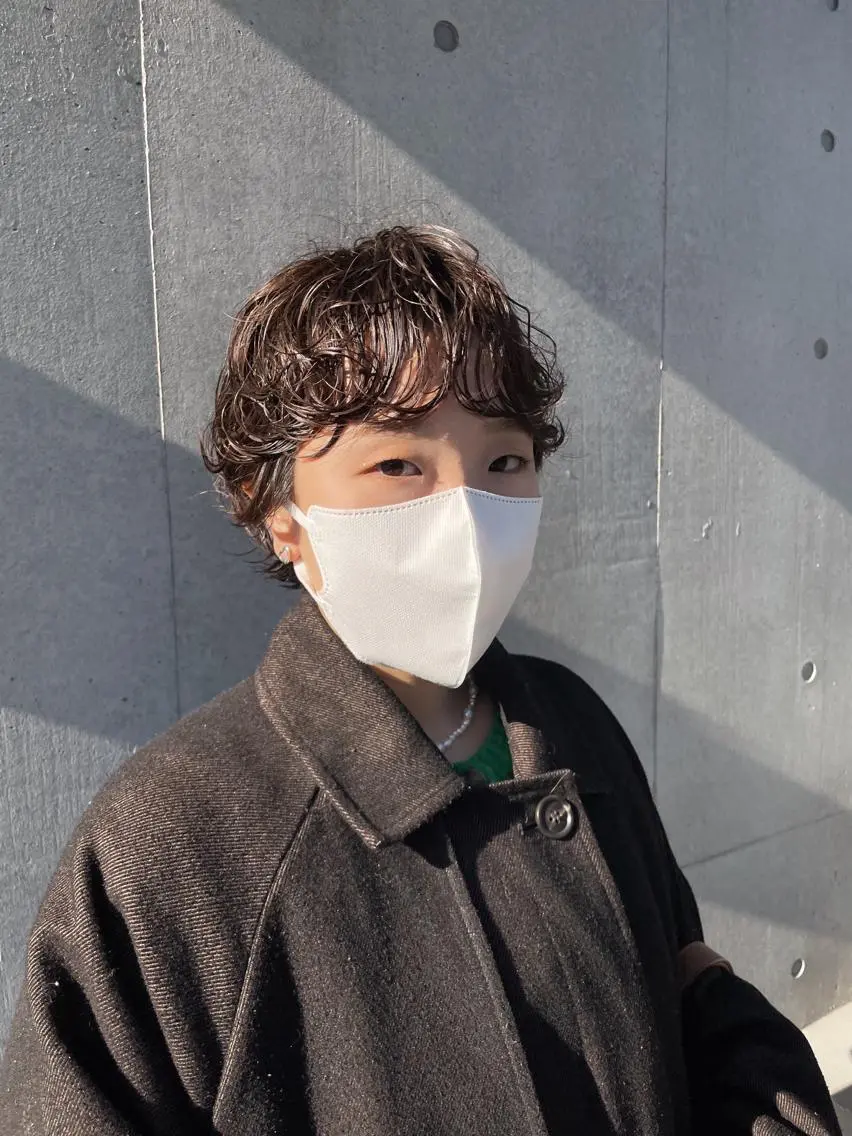 ショート パーマ カット パーマ 佐伯 和佳のヘアスタイル