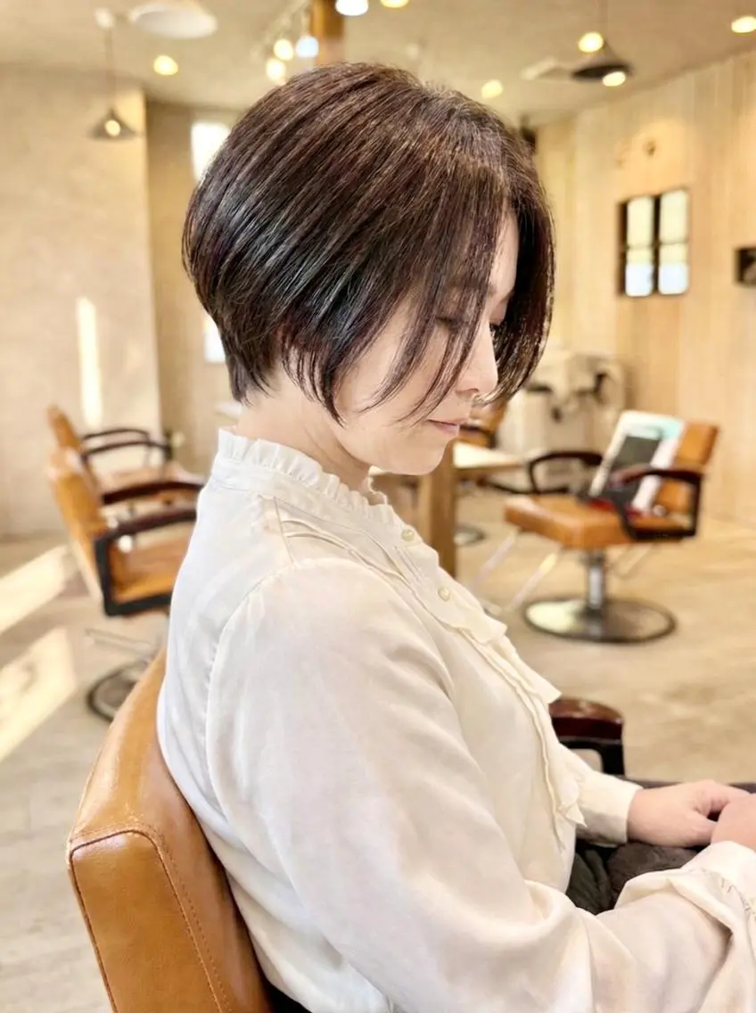 ショート ショートボブ ボブ ショートヘア ヘアカラー トリートメント 一宮駅3分/水野/ ショート/ボブのヘアスタイル