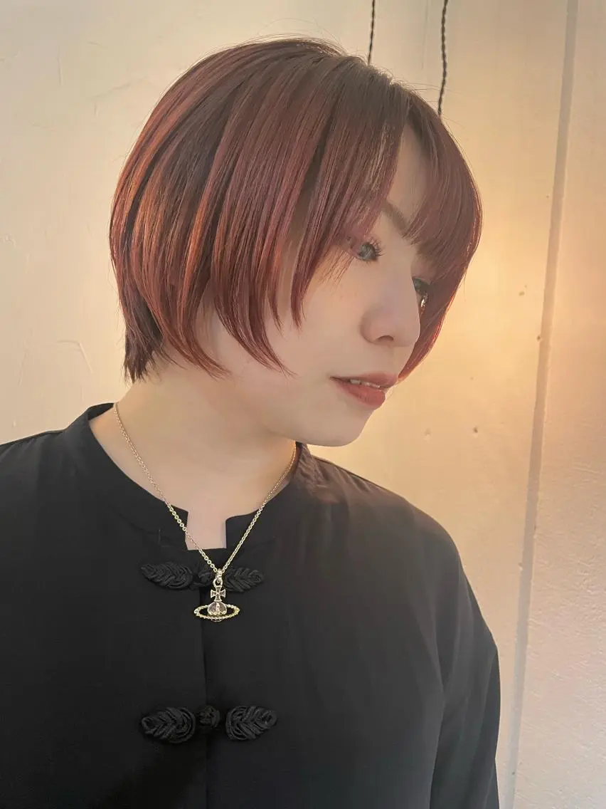 ショート カラー ヘアカラー 京都美容師 塩のヘアスタイル