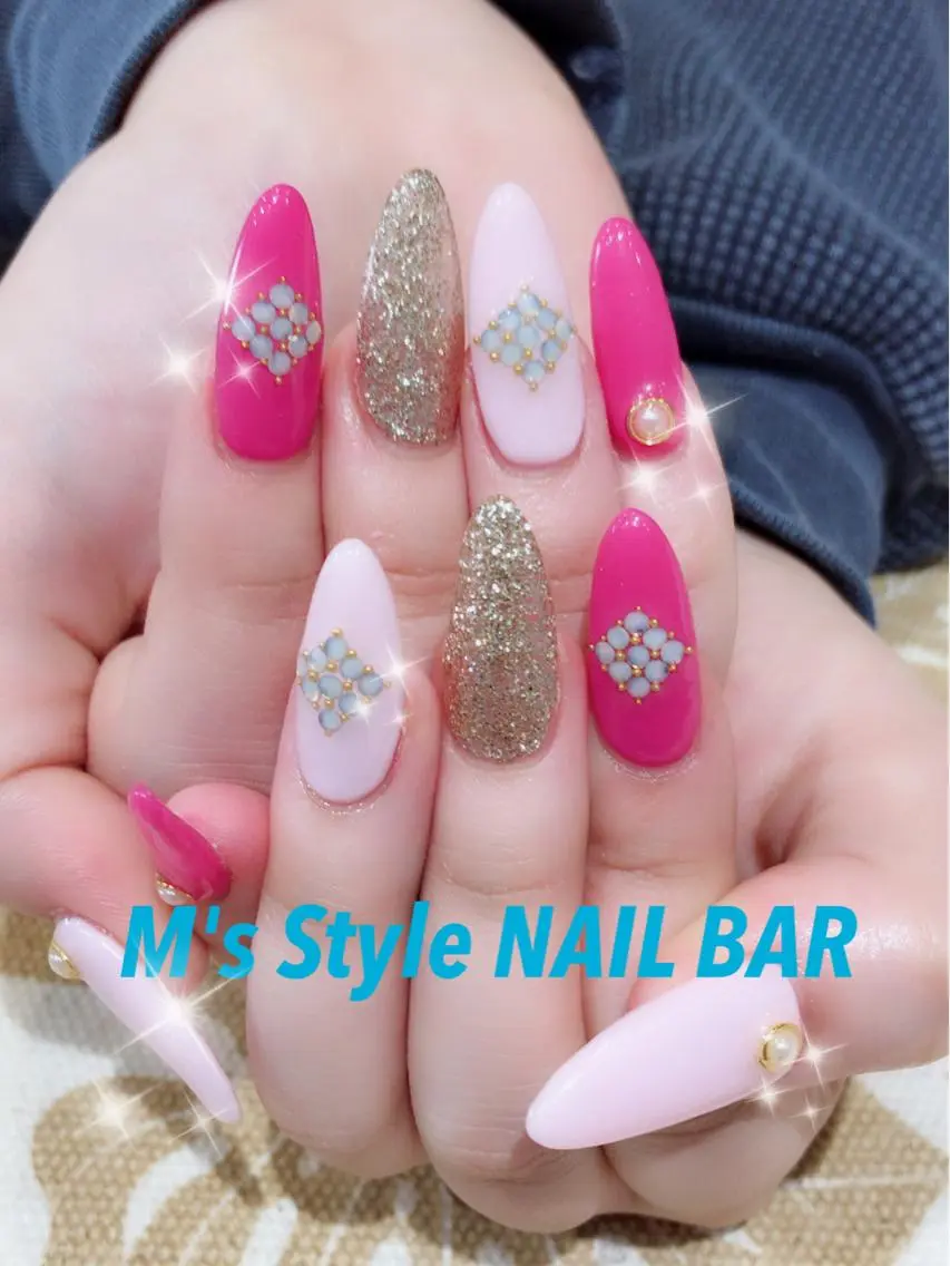 ネイル ピンク ハンドネイル M's Style NAIL BARのネイルデザイン