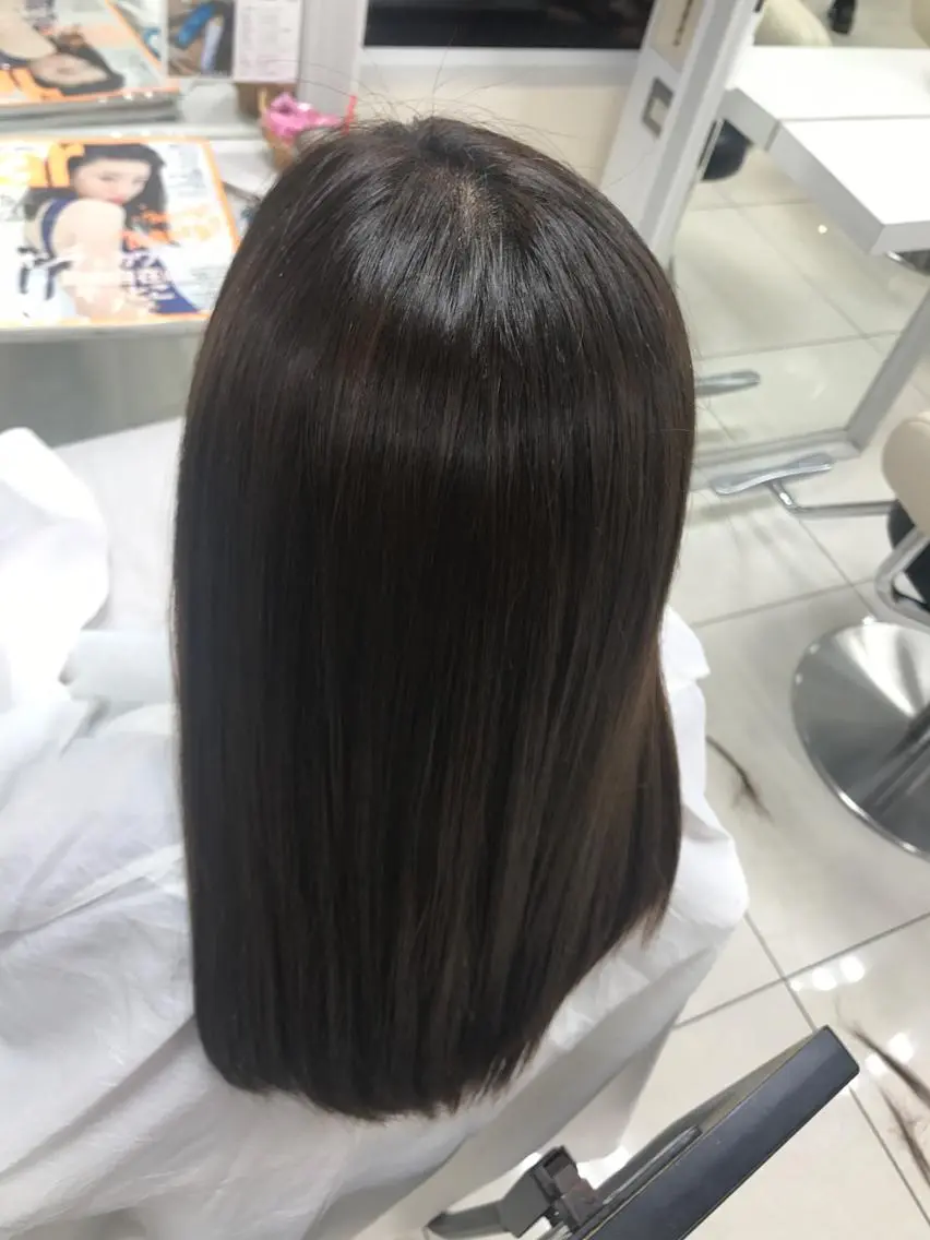 ロング パーマ 縮毛矯正 ストレートパーマ 【暖色カラー特化】 中山由梨のヘアスタイル