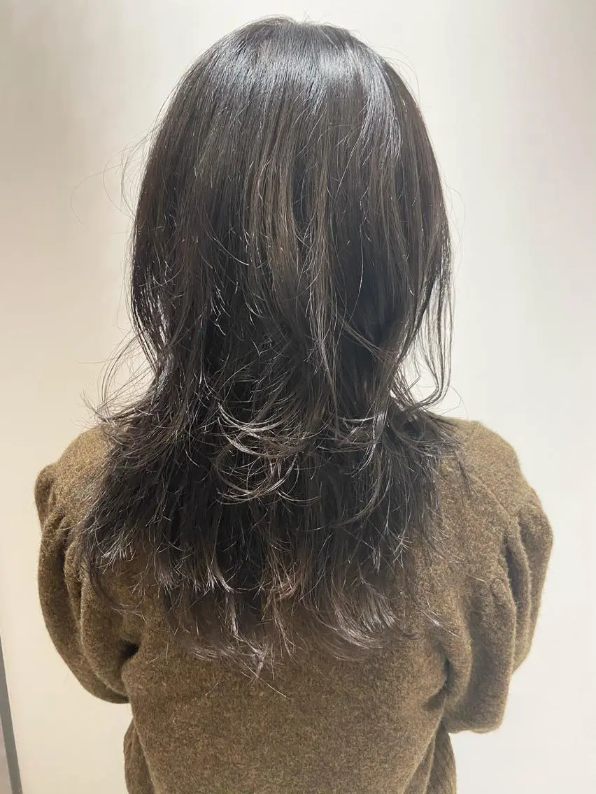 セミロング カラー カット ヘアカラー トリートメント 🐺ウルフ/レイヤー 似合わせ‎🤍沙羅のヘアスタイル