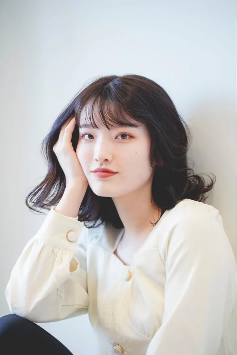 セミロング カラー ヘアカラー やました りの☁のヘアスタイル