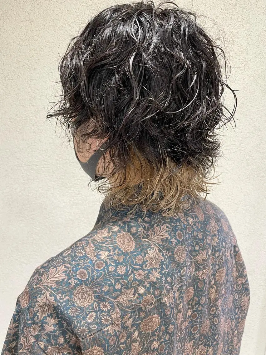 カラー パーマ メンズ 松下 由恵のヘアスタイル