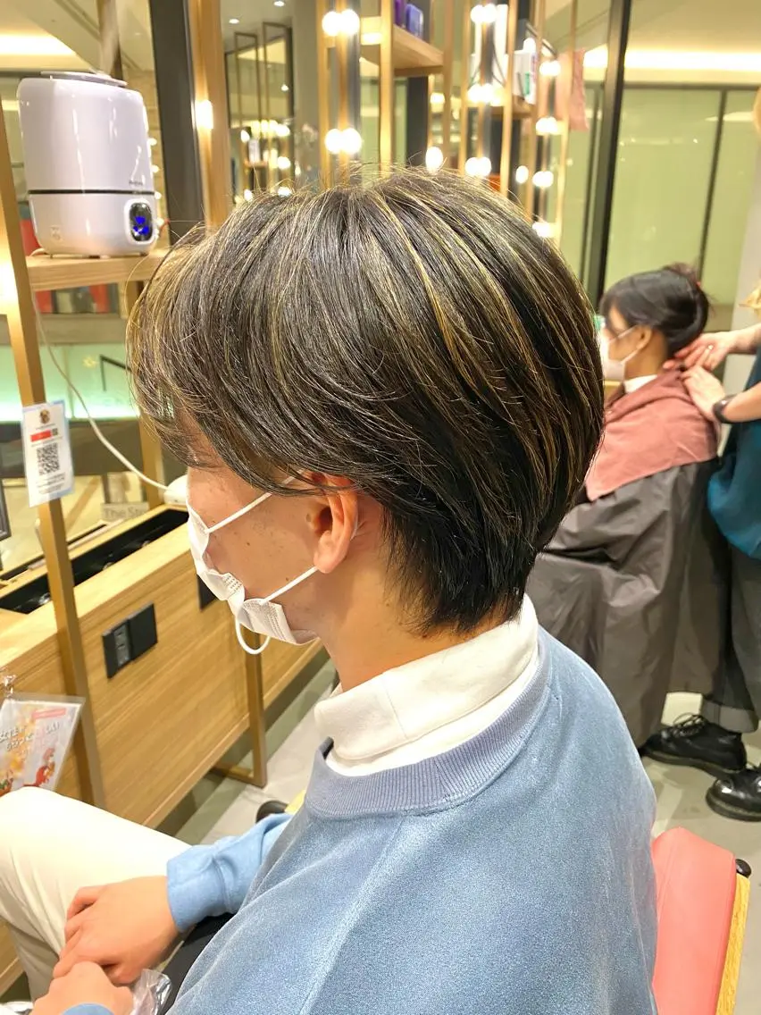 ショート カラー メンズ メンズメッシュ メッシュ unopulir 景山　凌のヘアスタイル