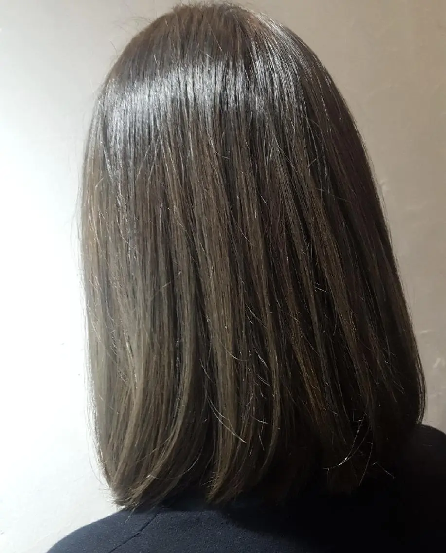 ミディアム カット ヘアカラー トリートメント 徳永 静香のヘアスタイル