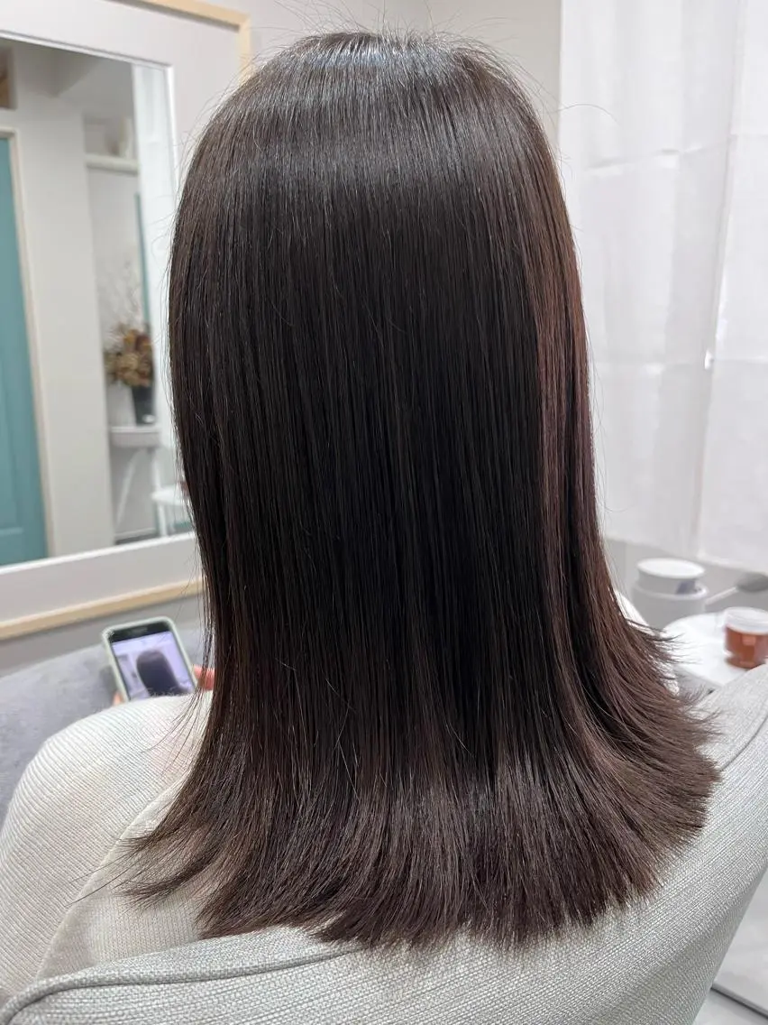 セミロング カラー liL hair サトウリョウタのヘアスタイル