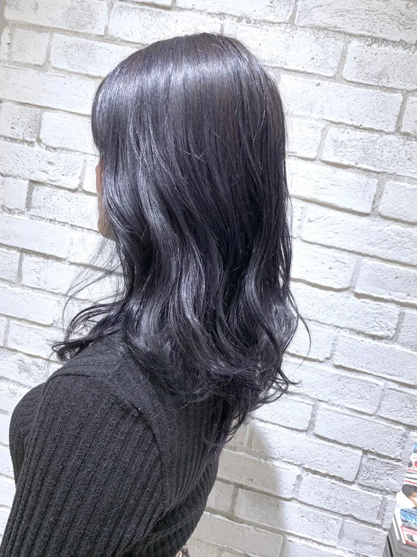 セミロング カラー パーマ ヘアアレンジ グレージュ ネイビーカラー ヘアカラー トリートメント 縮毛矯正/美髪 髪質改善/石田幸輔のヘアスタイル