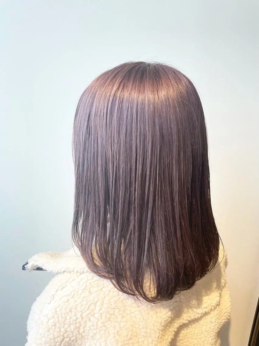 ミディアム カラー ラベンダーカラー ピンクカラー ピンクラベンダー 🫧透明感ケアカラー 守利🫧のヘアスタイル