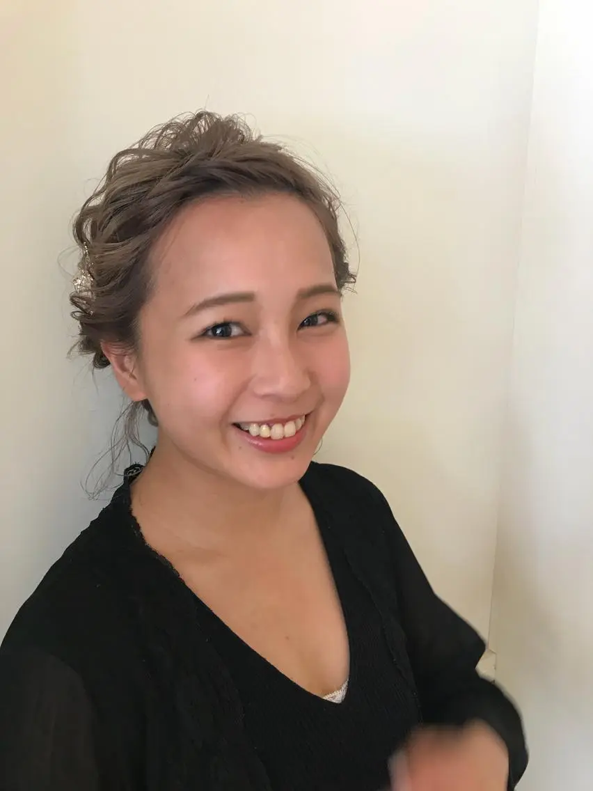 ショート ヘアアレンジ 結婚式・ブライダル 清水　ちひろ ✄トップスタイリストのヘアスタイル