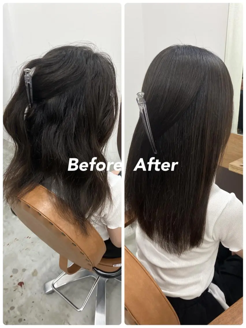 セミロング くせ毛 wa daのヘアスタイル