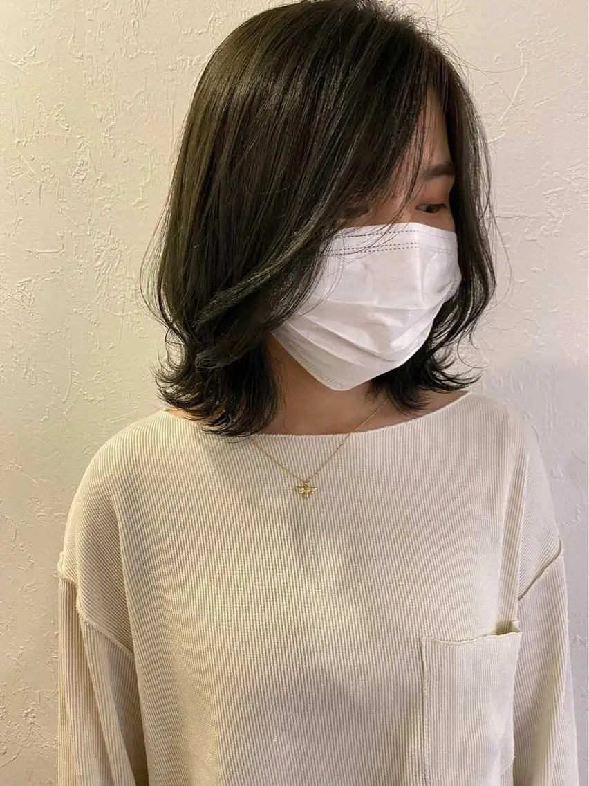 ミディアム カラー グレージュ オリーブグレージュ オリーブグレー ヘアカラー トリートメント m ā l o.🌷 サカモトマイコのヘアスタイル