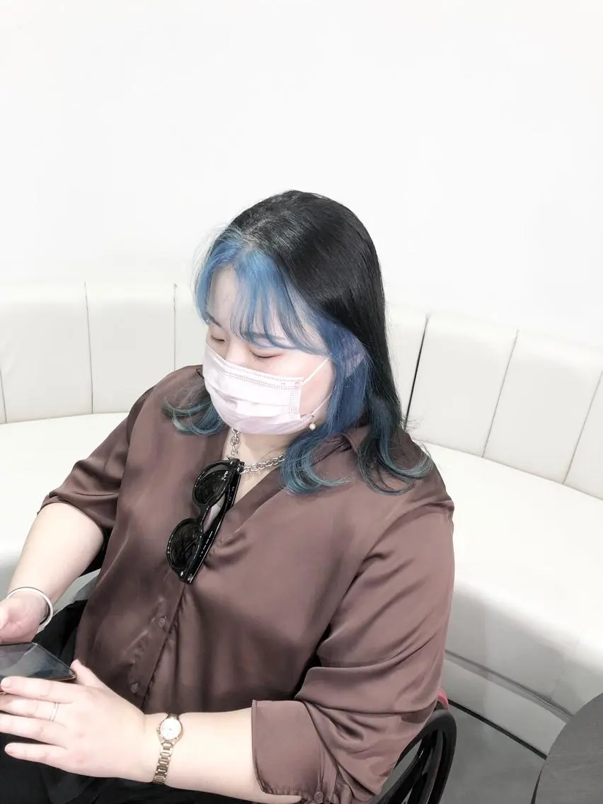 ミディアム カラー 縮毛矯正 トリートメント LOOP hairのヘアスタイル