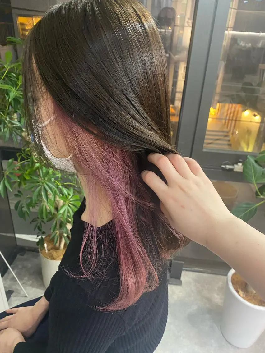 ロング カラー ヘアアレンジ インナーカラー ラベンダーカラー ピンクカラー ピンクラベンダー ボブ /ニュアンス/ satomi🧸💖のヘアスタイル