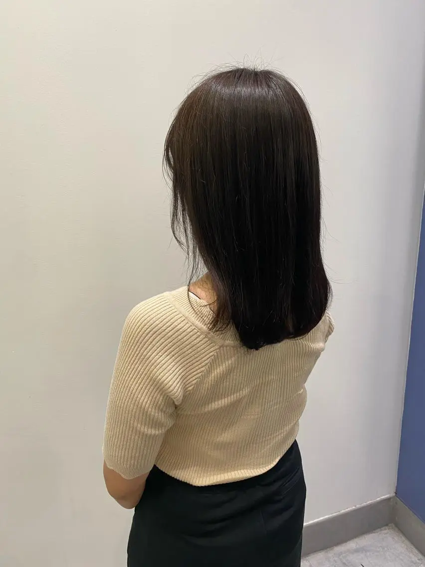 ミディアム カラー トリートメント カット ヘアカラー トリートメント ✨透明感カラー✨ 🦖佐々木未来🦕のヘアスタイル