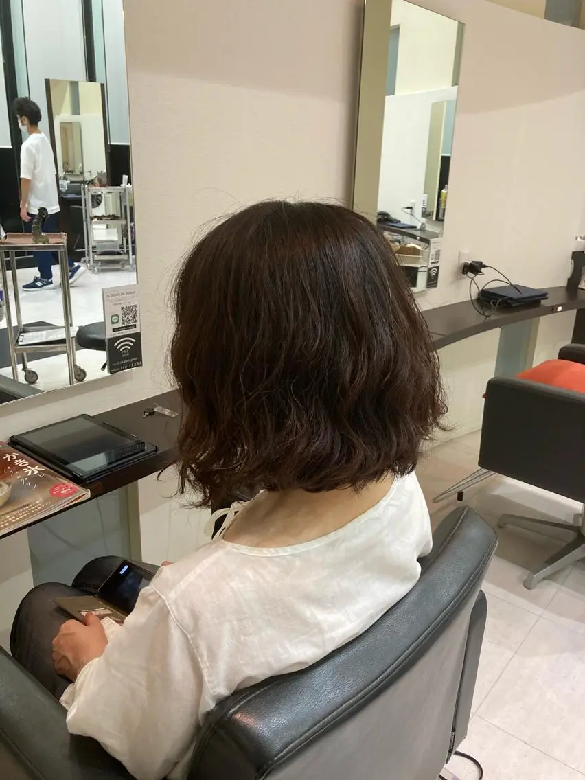 ショート パーマ 福井 なつきのヘアスタイル