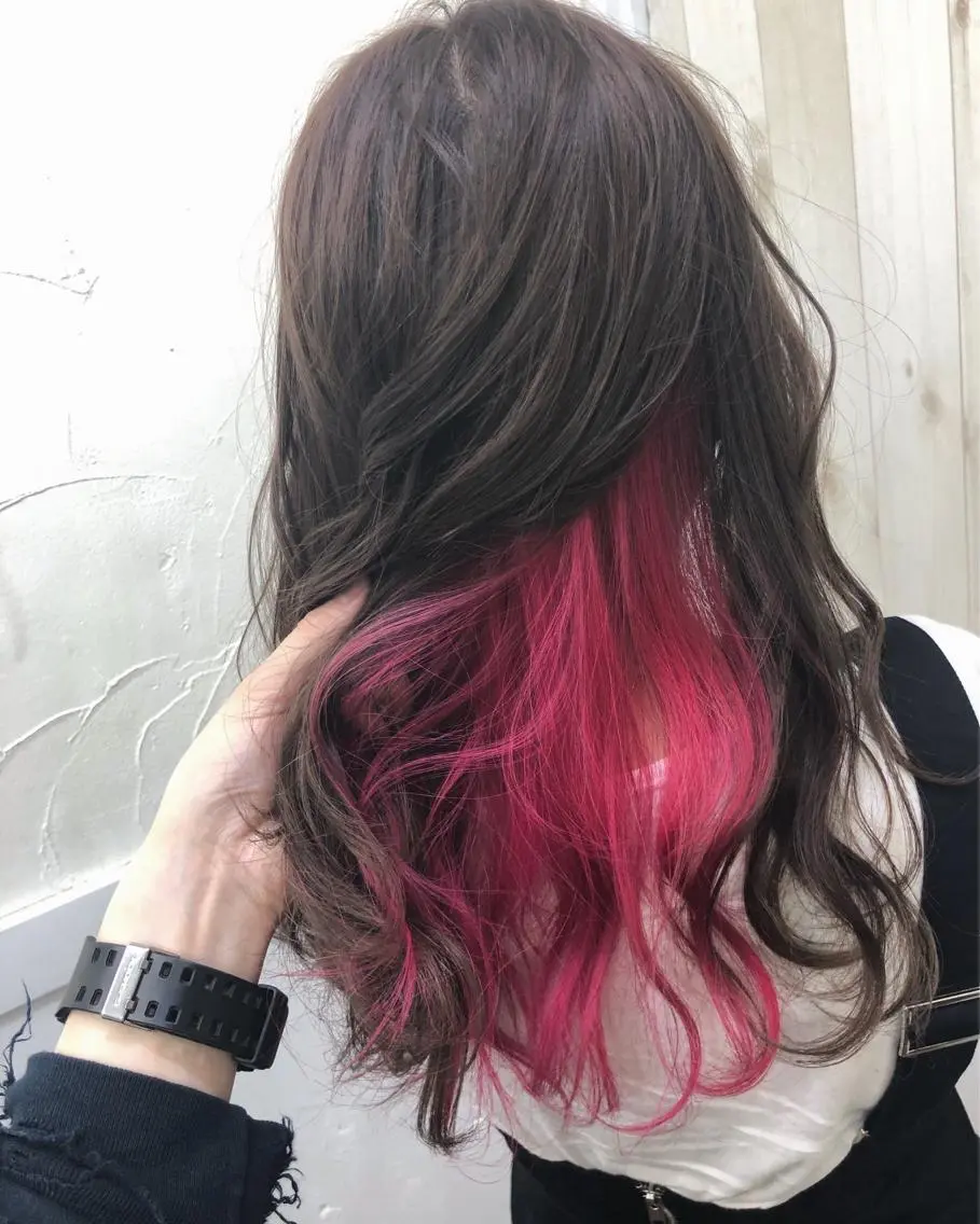 ロング シールエクステ エクステ 外国人風カラー ハイライト レイヤーカット Loob.TOKYO MIYA🌈のヘアスタイル