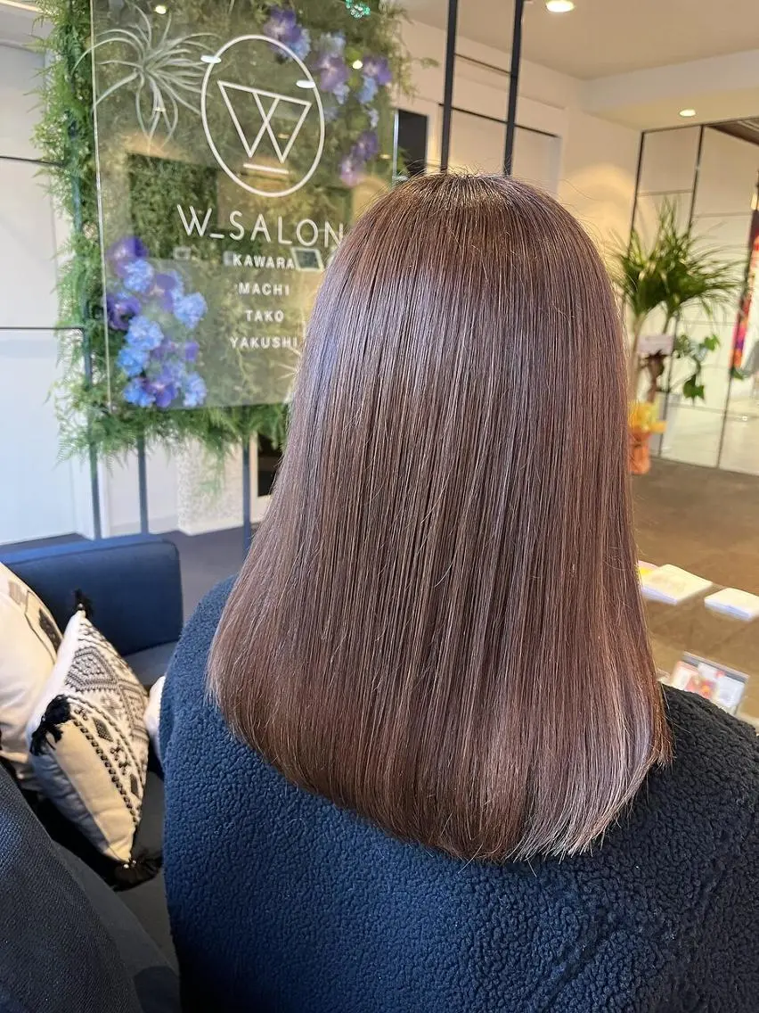 ミディアム ヘアカラー 高田 羊真のヘアスタイル