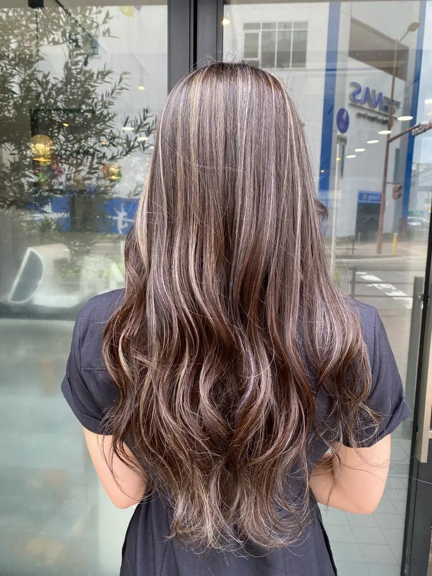 ロング カラー ヘアアレンジ Belle hair Design青野大貴のヘアスタイル