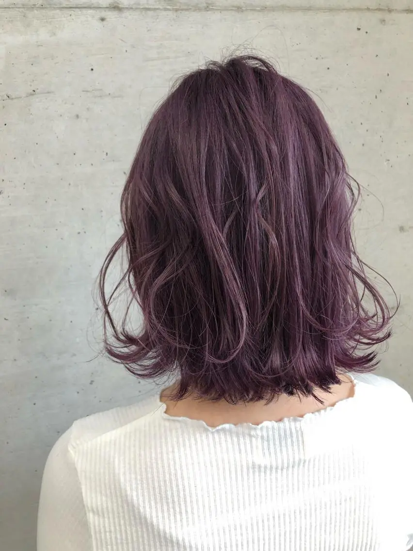 ミディアム カラー ピンクカラー ヘアカラー トリートメント 大栗 佑也  髪質改善のヘアスタイル