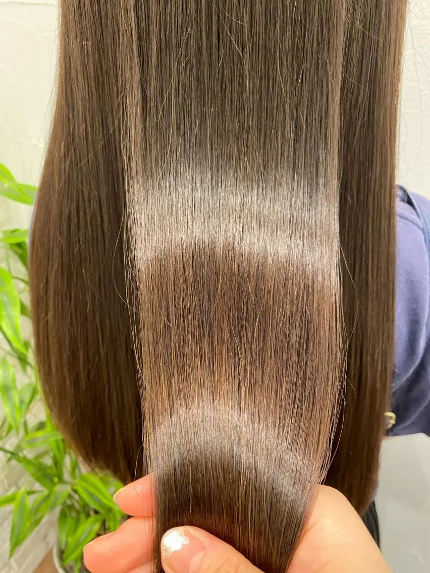 ロング パーマ 縮毛矯正 ストレートパーマ Ash中目黒店 榊間茜のヘアスタイル