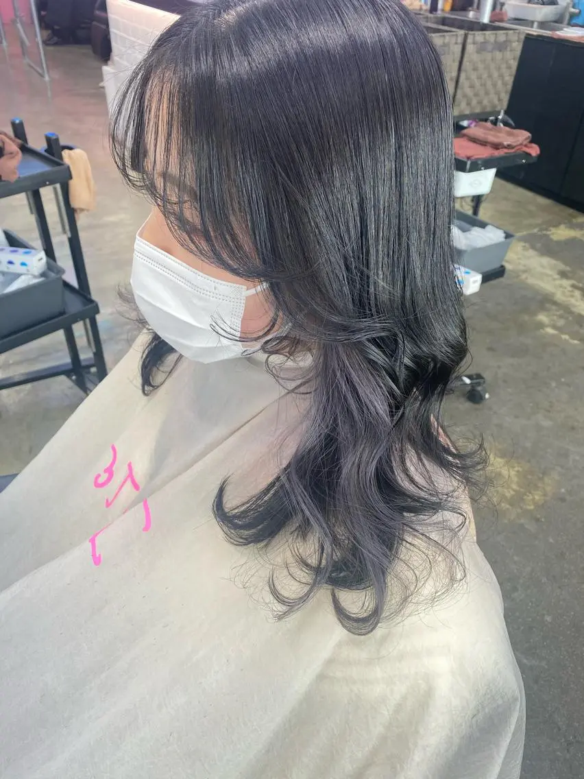 セミロング カラー 💗💗韓国レイヤー yu-ki💗💗のヘアスタイル