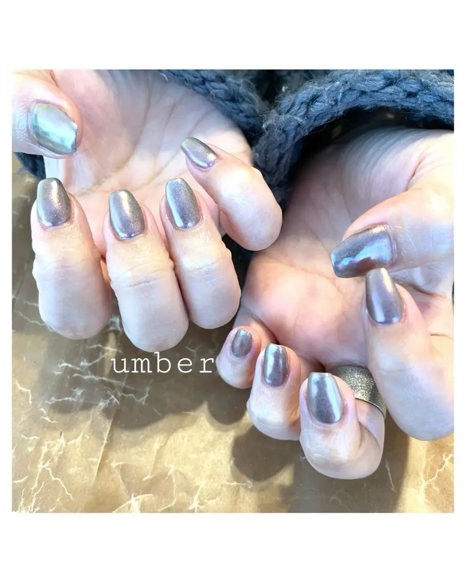 ネイル クリアネイル フラッシュネイル フットネイル フレンチネイル マグネットネイル ハンドネイル umber 三茶1分のネイルデザイン
